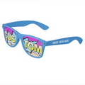 Blue Logo Lenses Custom Printed Lenses Retro Sunglasses